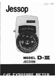 Jessop Group CdS Model D-3 manual. Camera Instructions.